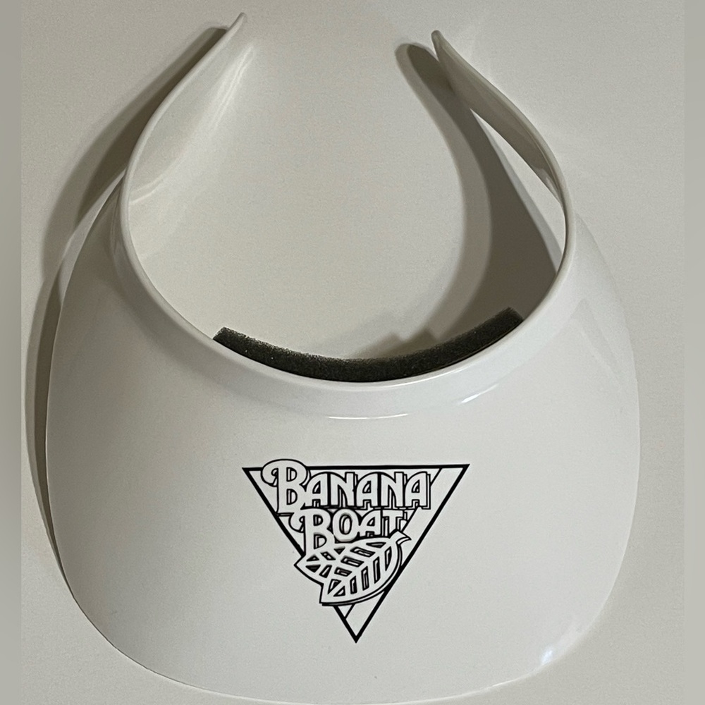 Vintage Banana Boat White Sun Visor